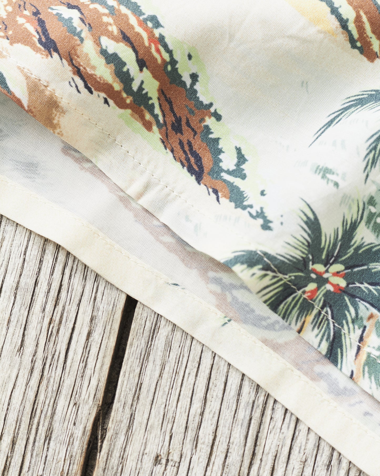 OrSlow 4003 Hawaiian Gathered Rayon Skirt Ecru