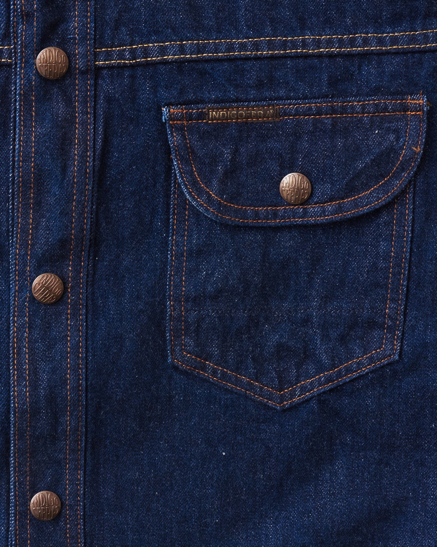 Indigofera Fargo Trucker Jacket Vintage 70's Denim