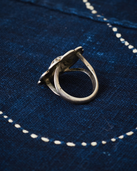 Tenable Crafts Silver Concho Ring # 204 US Size 8