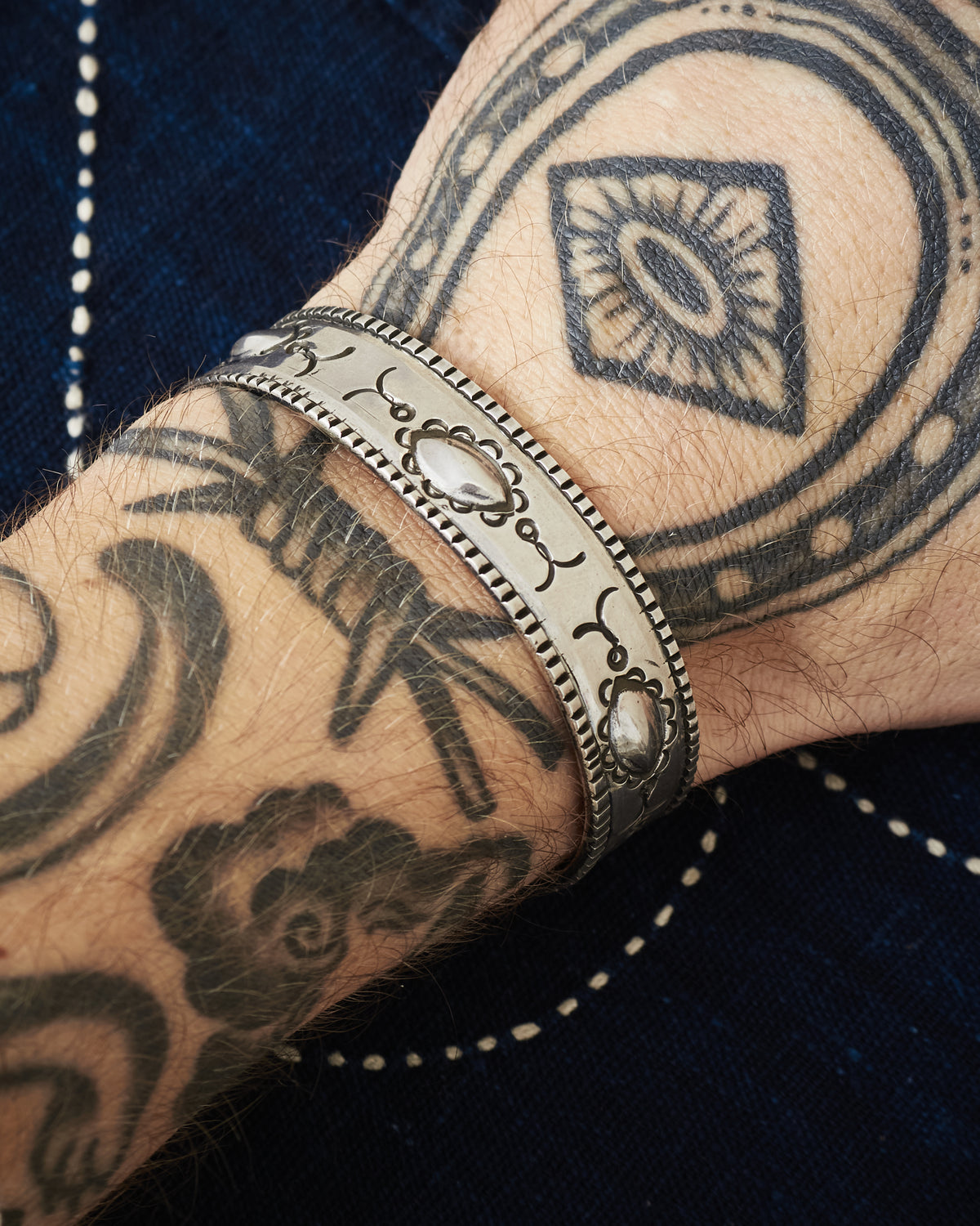 Tenable Crafts Silver Repousse Bracelet #205