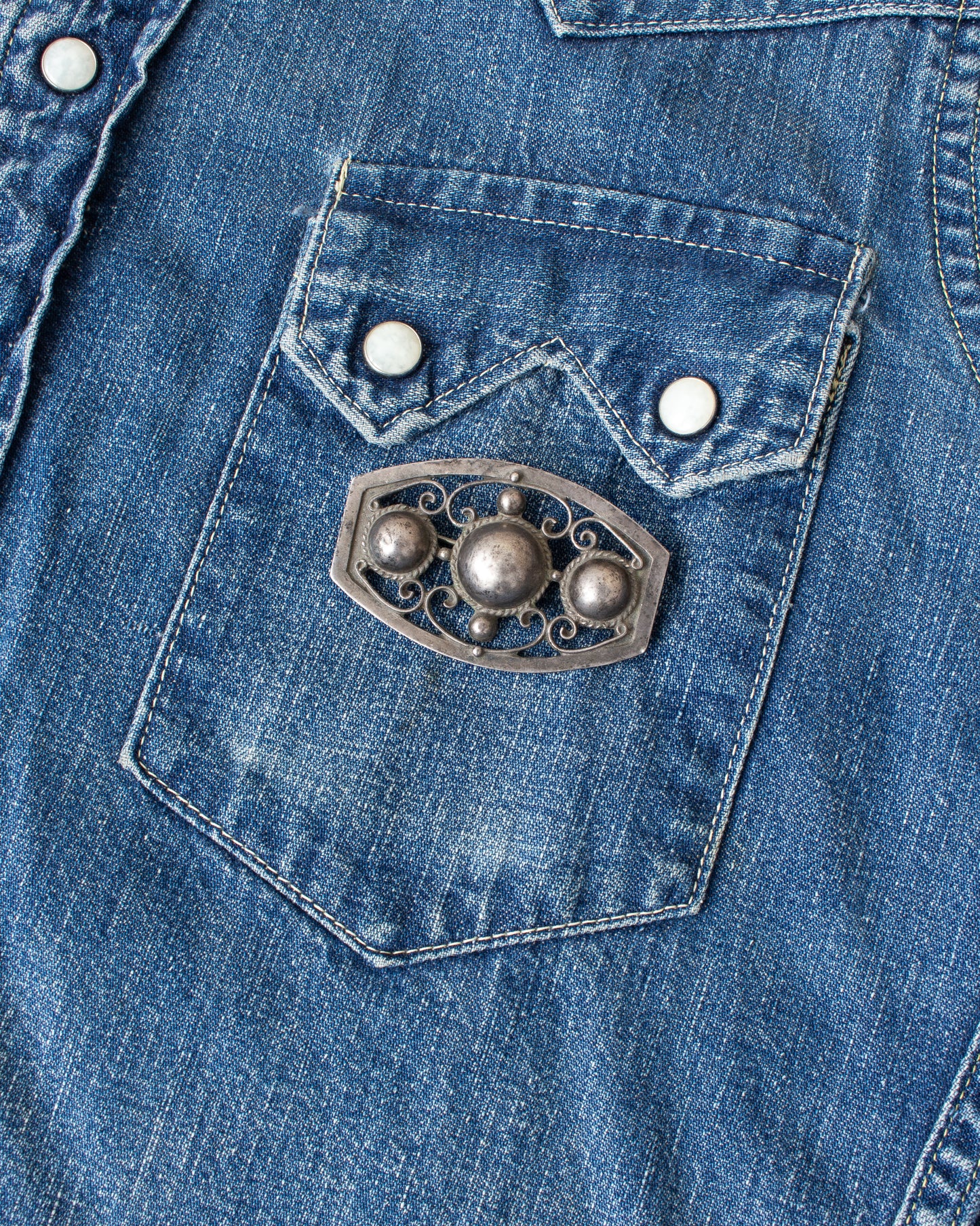 Vintage Made in Mexico Silver Brooch