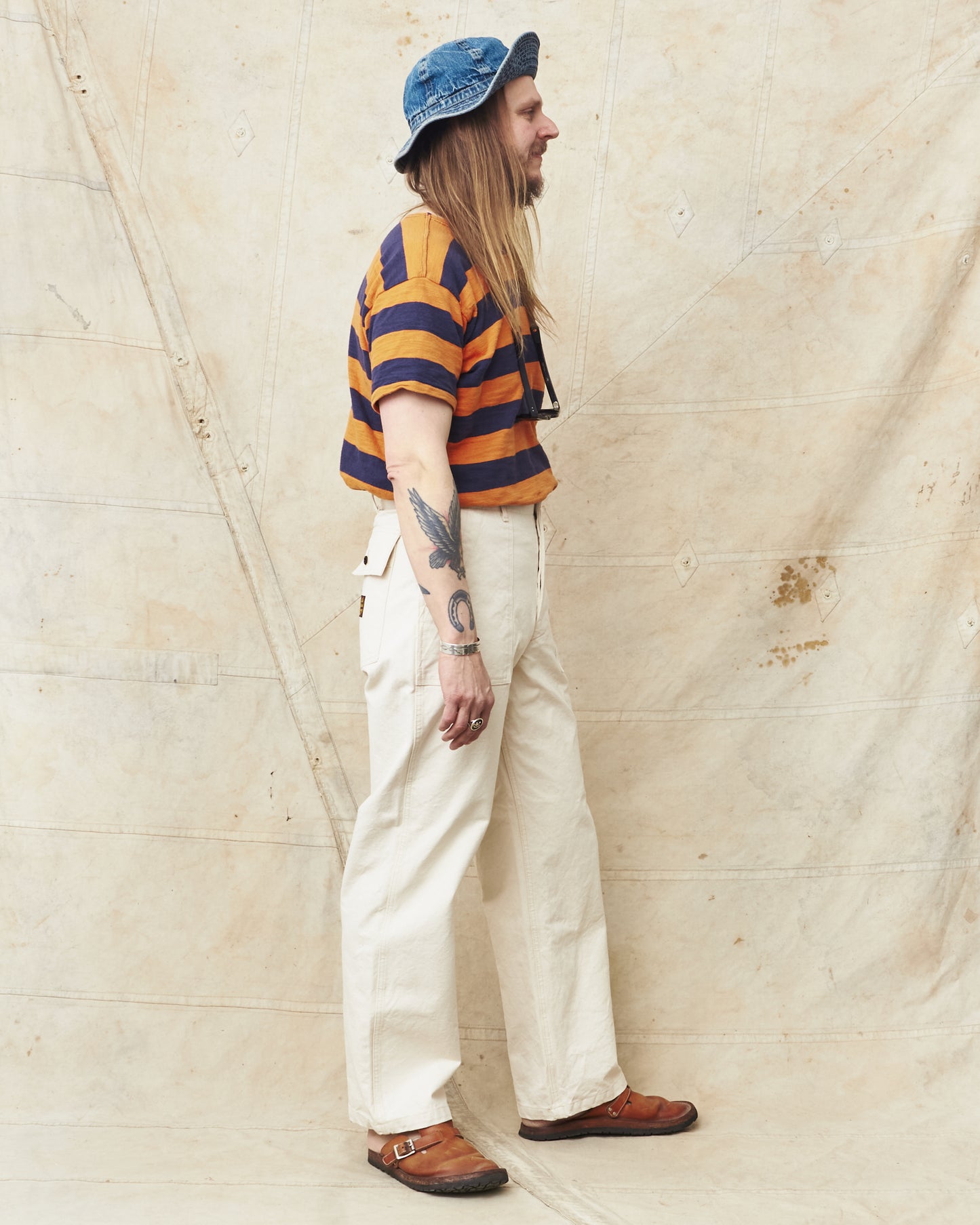 Sailor Moku Products Lot No. SM42524 10oz. White Cotton Duck Work Pants