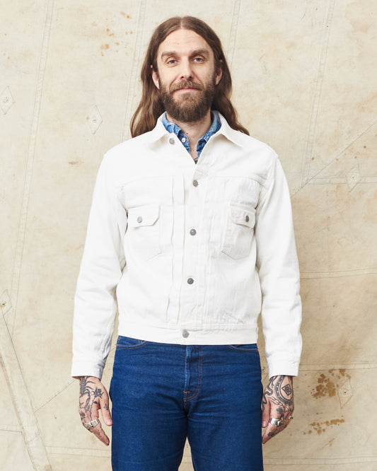 Sugar Cane & Co SC15720 1953 Type 2, 13 oz White Denim Jacket