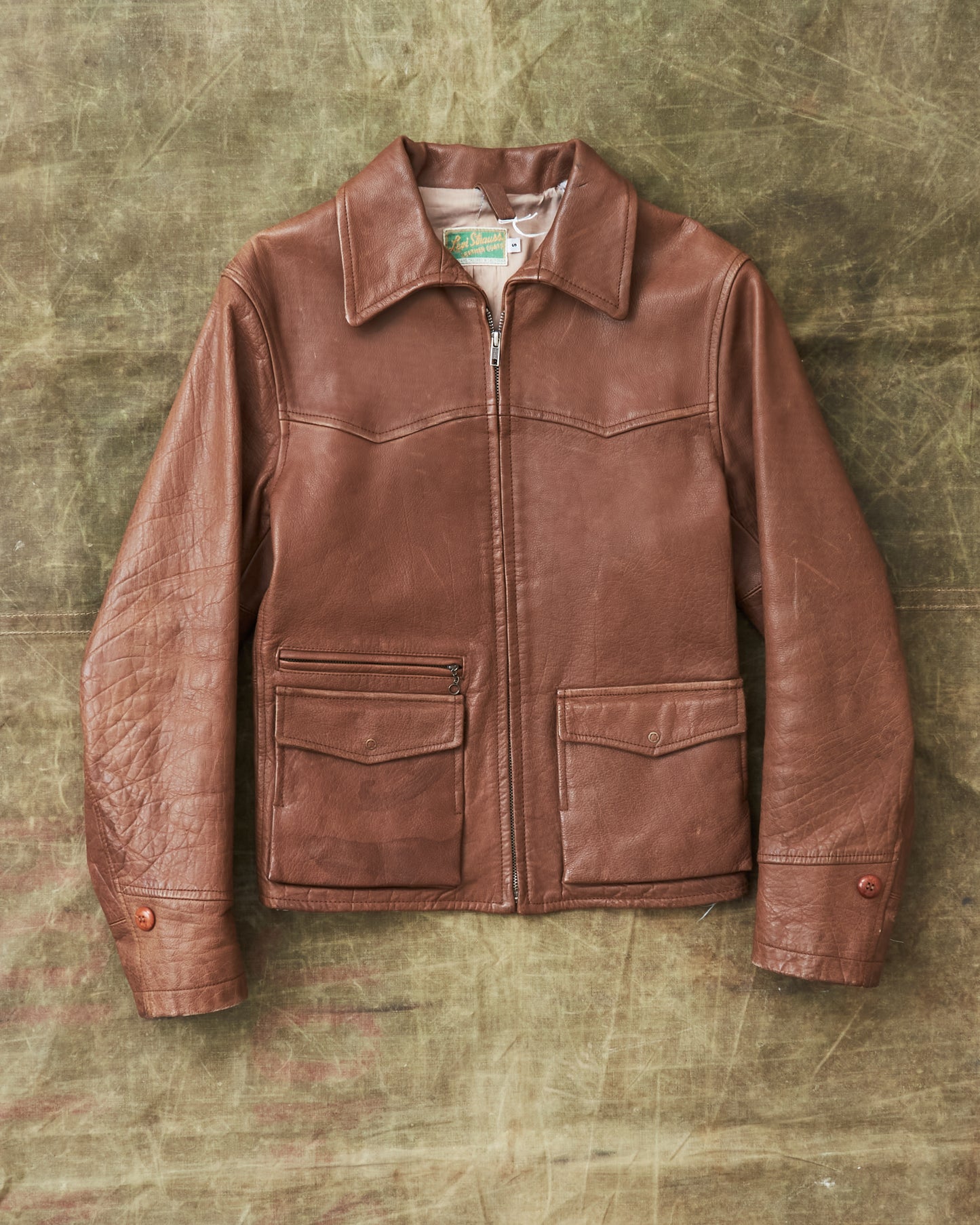 Second Hand Levi's Vintage Clothing Leather Jacket Size S
