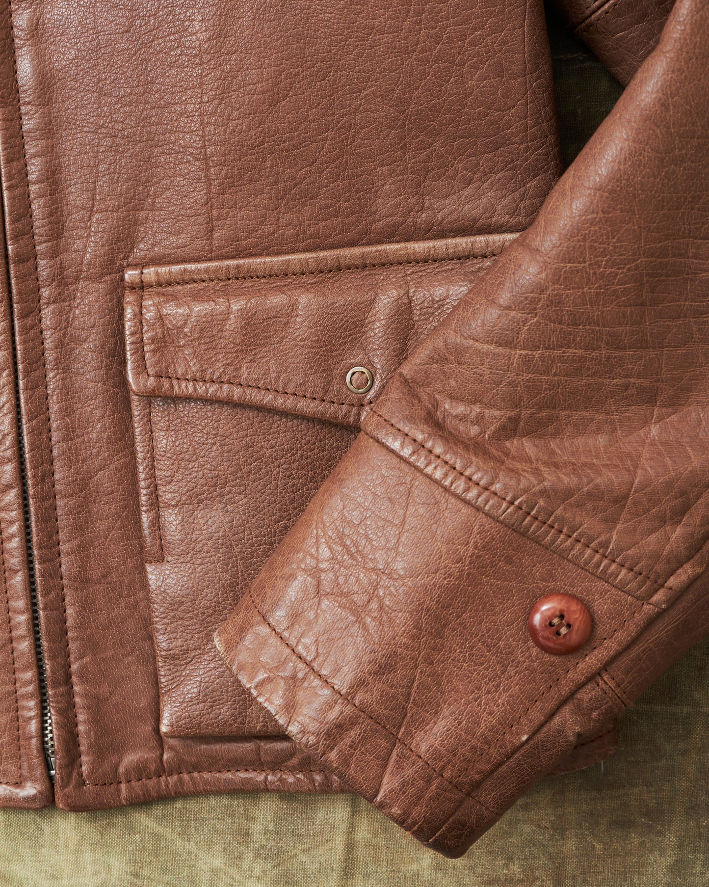 Second Hand Levi's Vintage Clothing Leather Jacket Size S