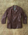 Vintage Swedish Goatskin Leather Coat Size L