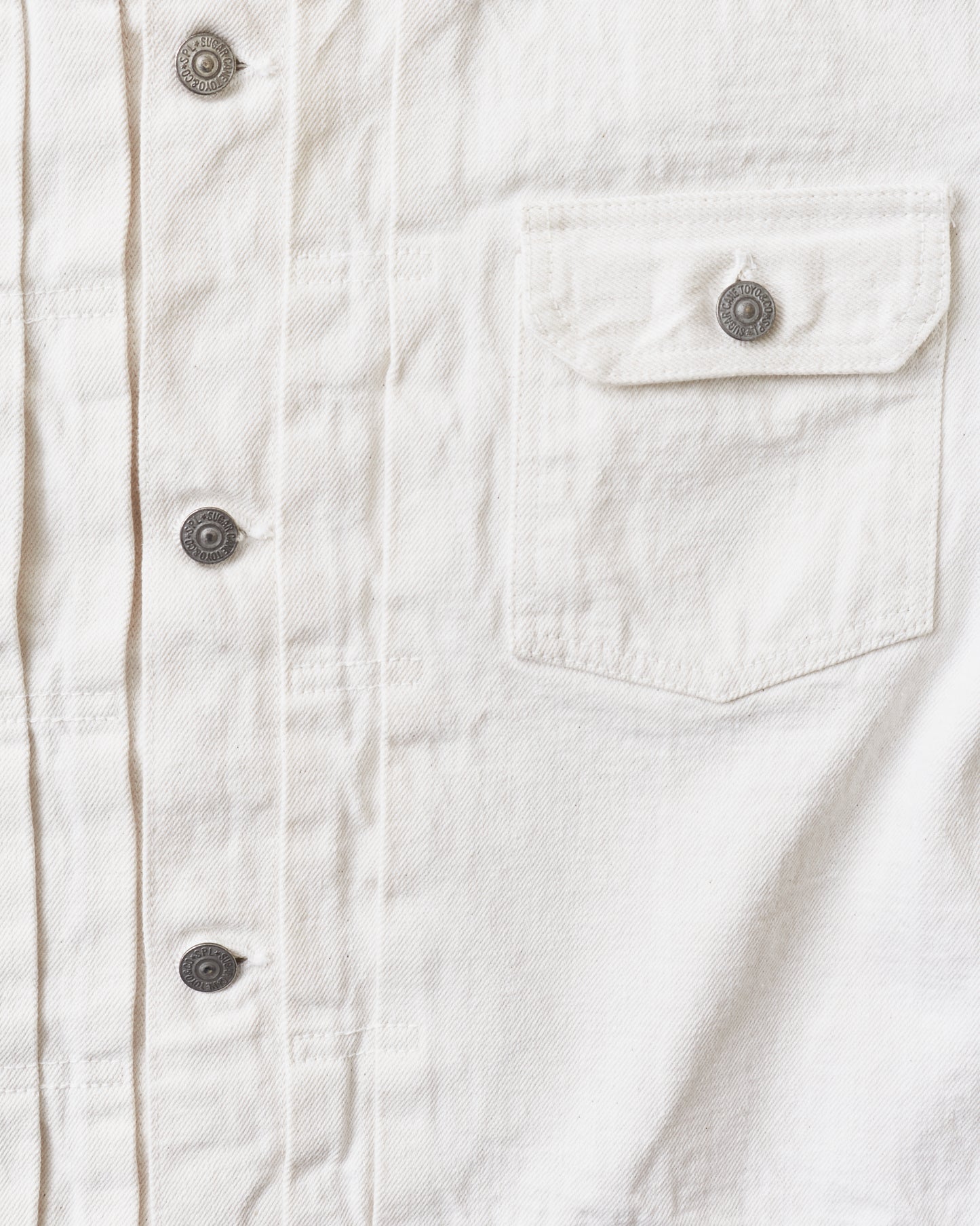 Sugar Cane & Co SC15720 1953 Type 2, 13 oz White Denim Jacket