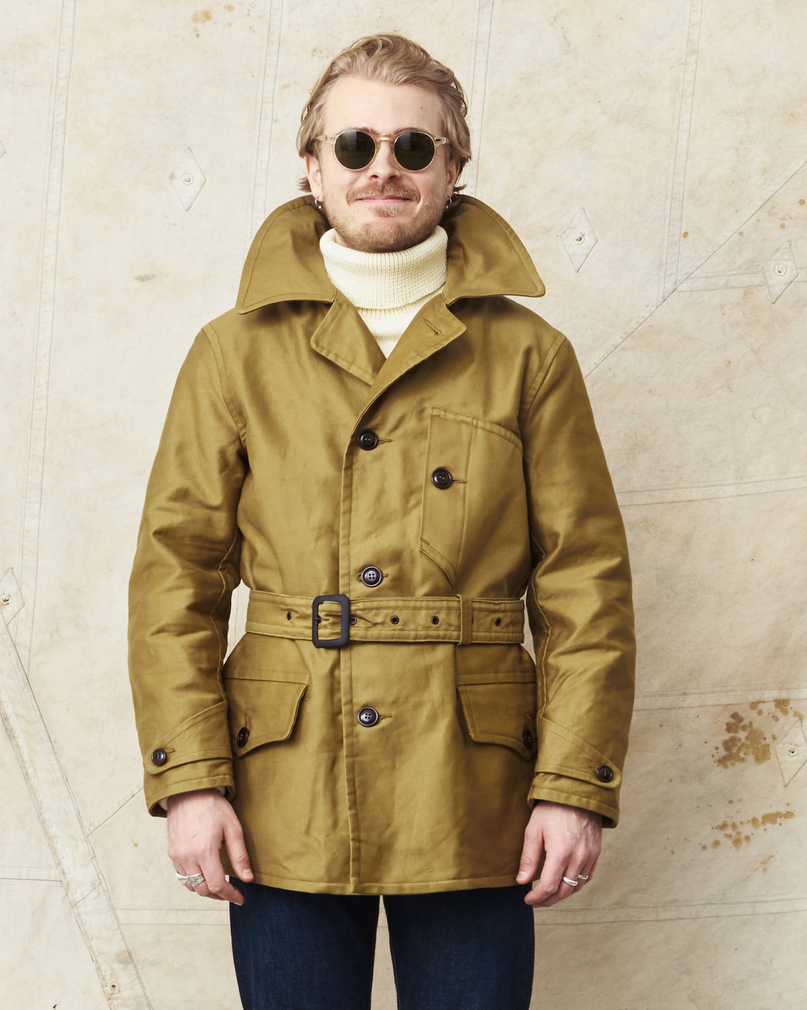 Buzz Rickson s Aviation Associates Jungle Cloth Aviator Coat Khaki BR1 buzz-rickson-s-aviation-associates-jungle-cloth-aviator-coat-khaki-br1