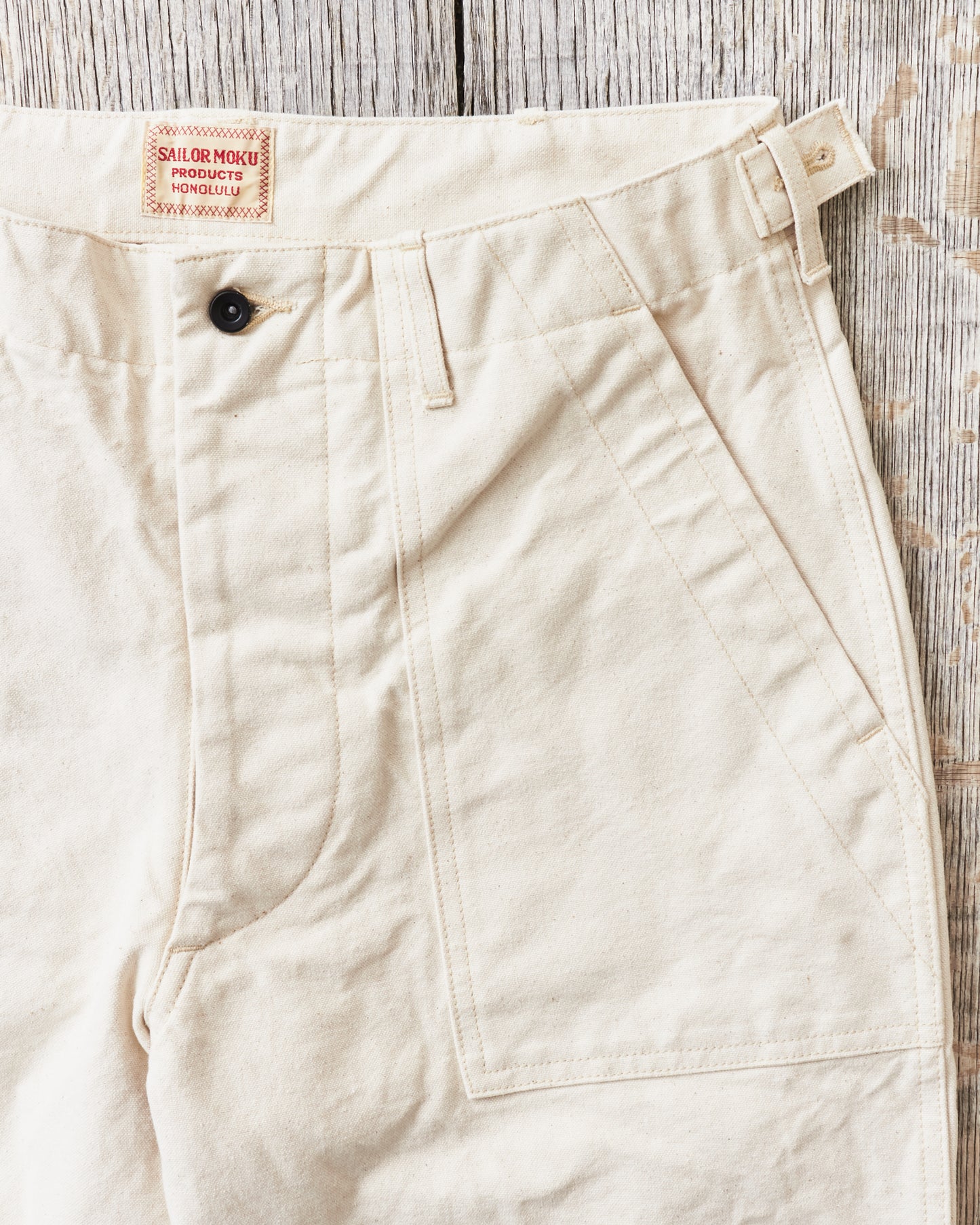 Sailor Moku Products Lot No. SM42524 10oz. White Cotton Duck Work Pants