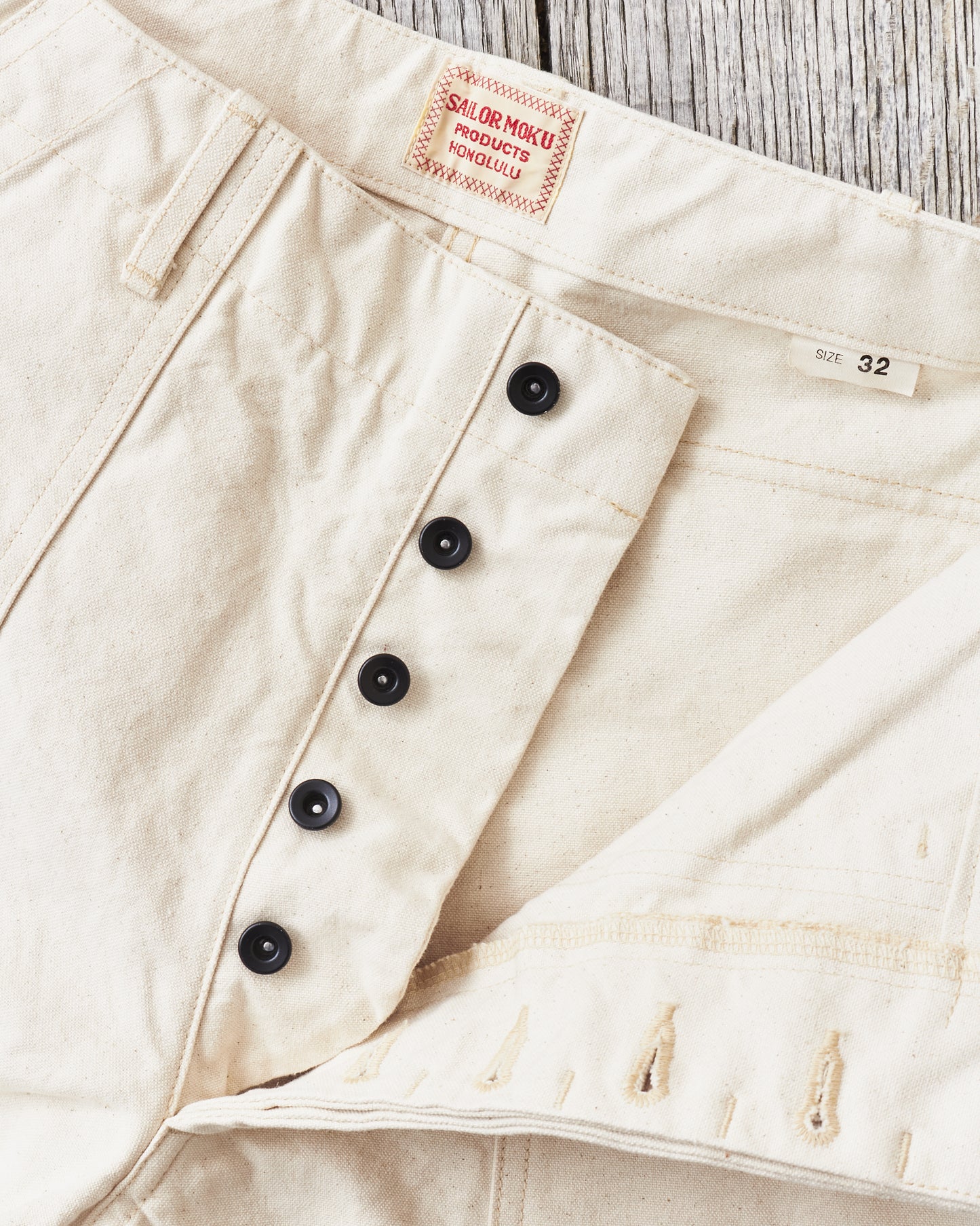 Sailor Moku Products Lot No. SM42524 10oz. White Cotton Duck Work Pants