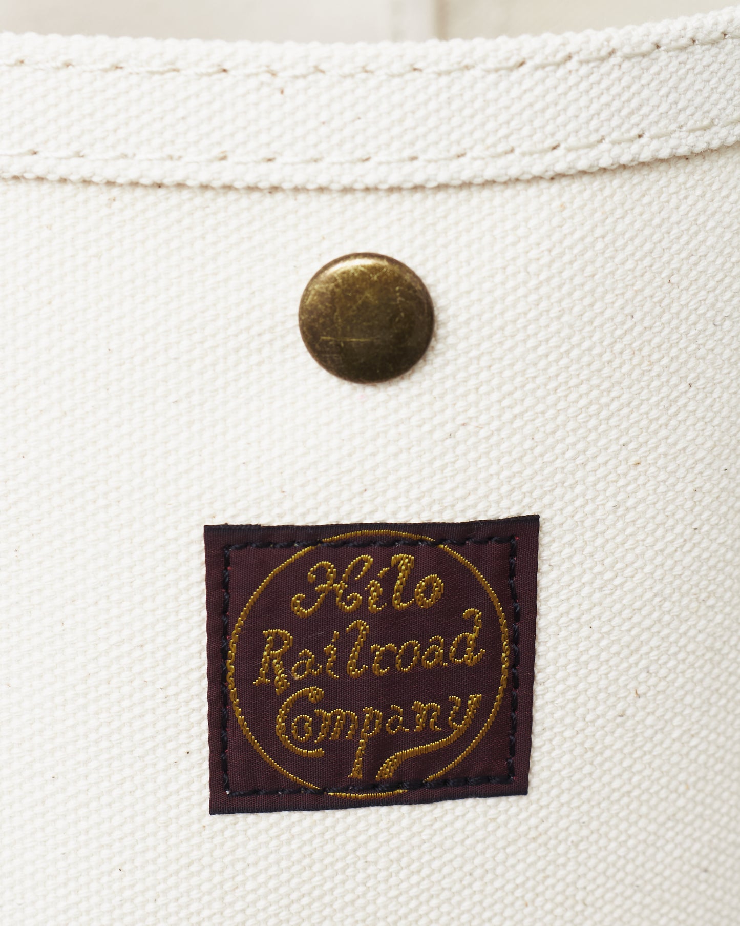 Sailor Moku Products Lot No. SM02849 Hilo Railroad Company White Canvas Tote Bag