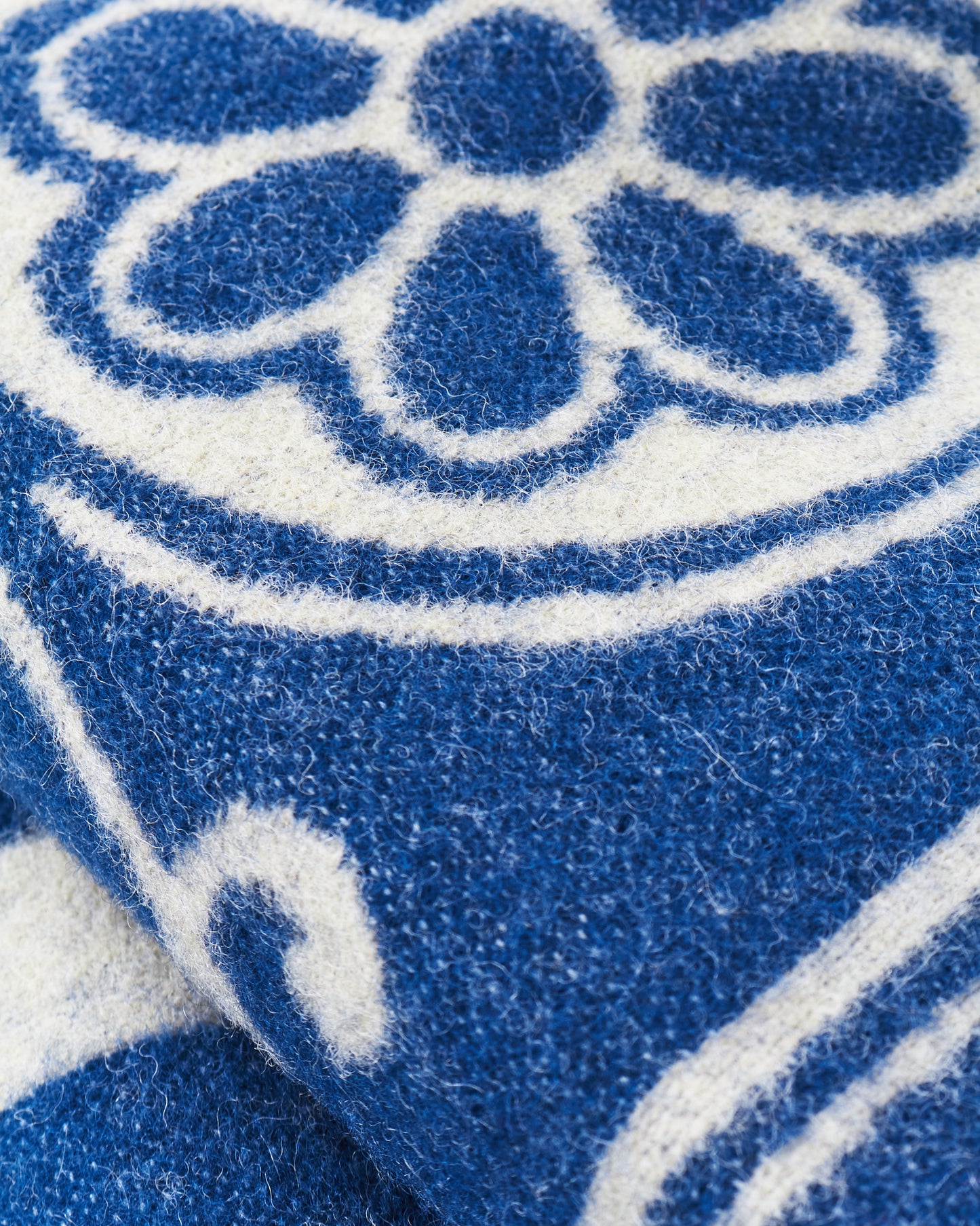 Indigofera Logo Wool Blanket Blue
