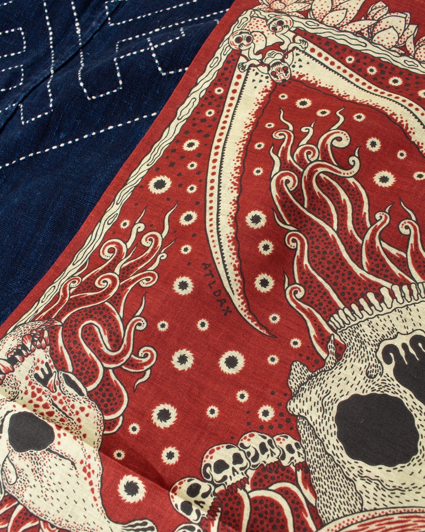 Indigofera Skull Bandana Red / White / Yellow