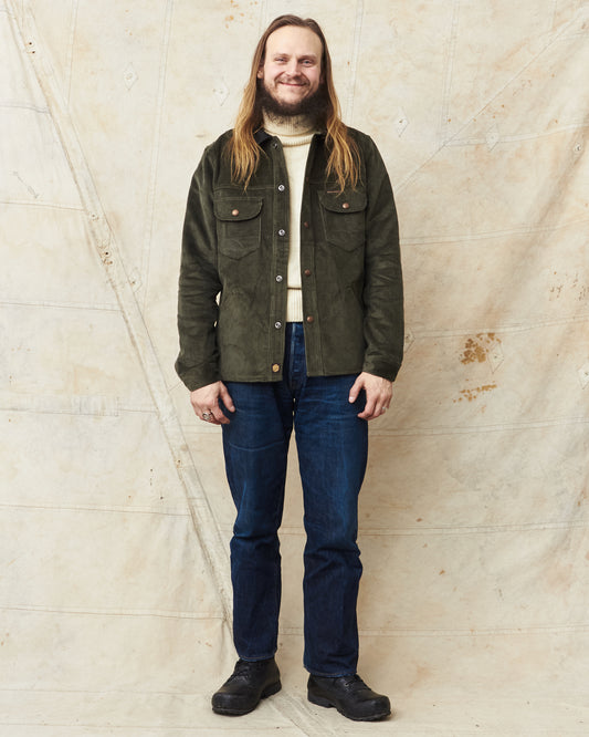 Indigofera Fargo Trucker 8W Corduroy Jacket Green