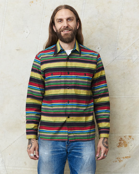 Sugar Cane & Co Long Sleeve Border Work Shirt SC29247