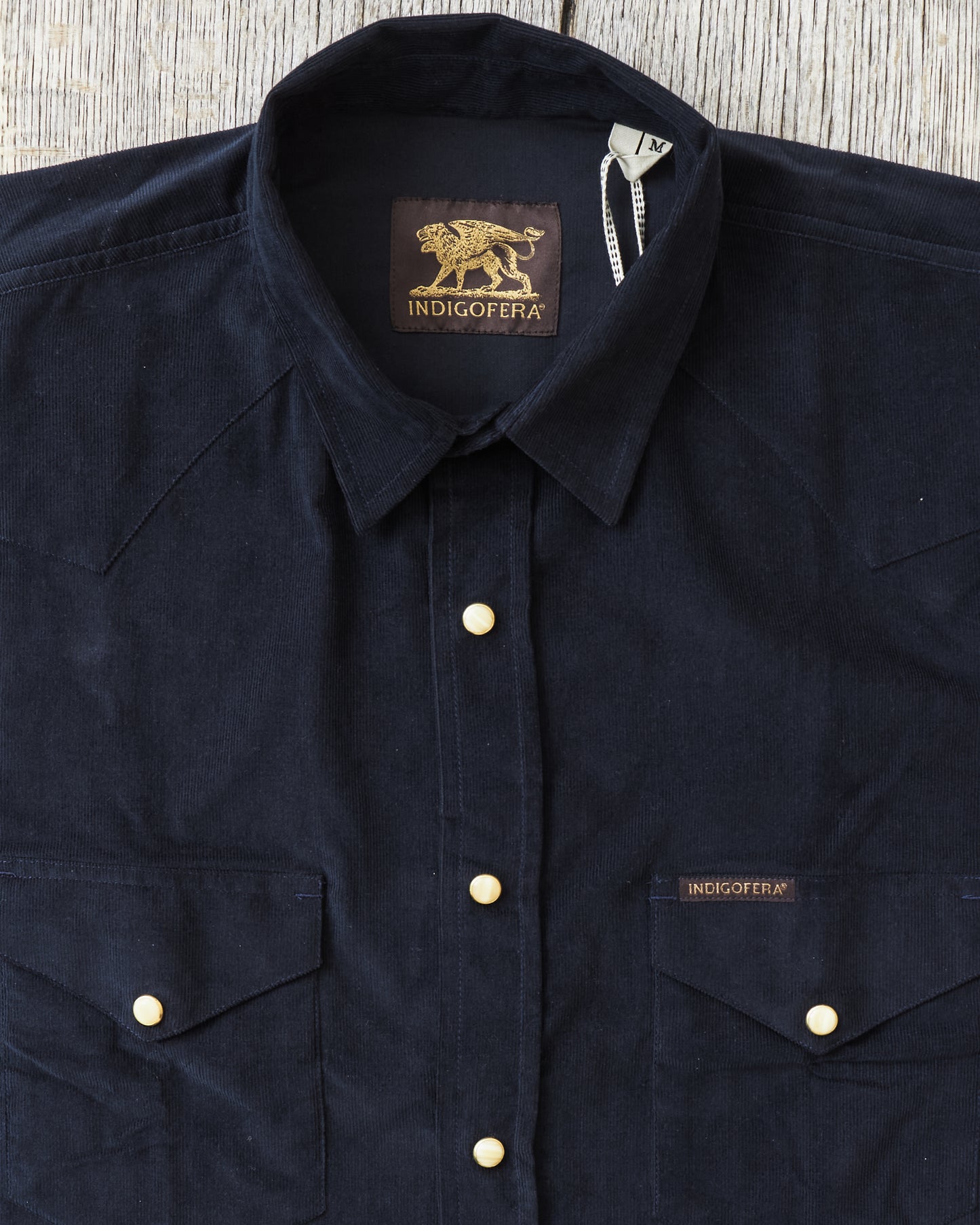 Indigofera Sideras Corduroy Shirt Navy