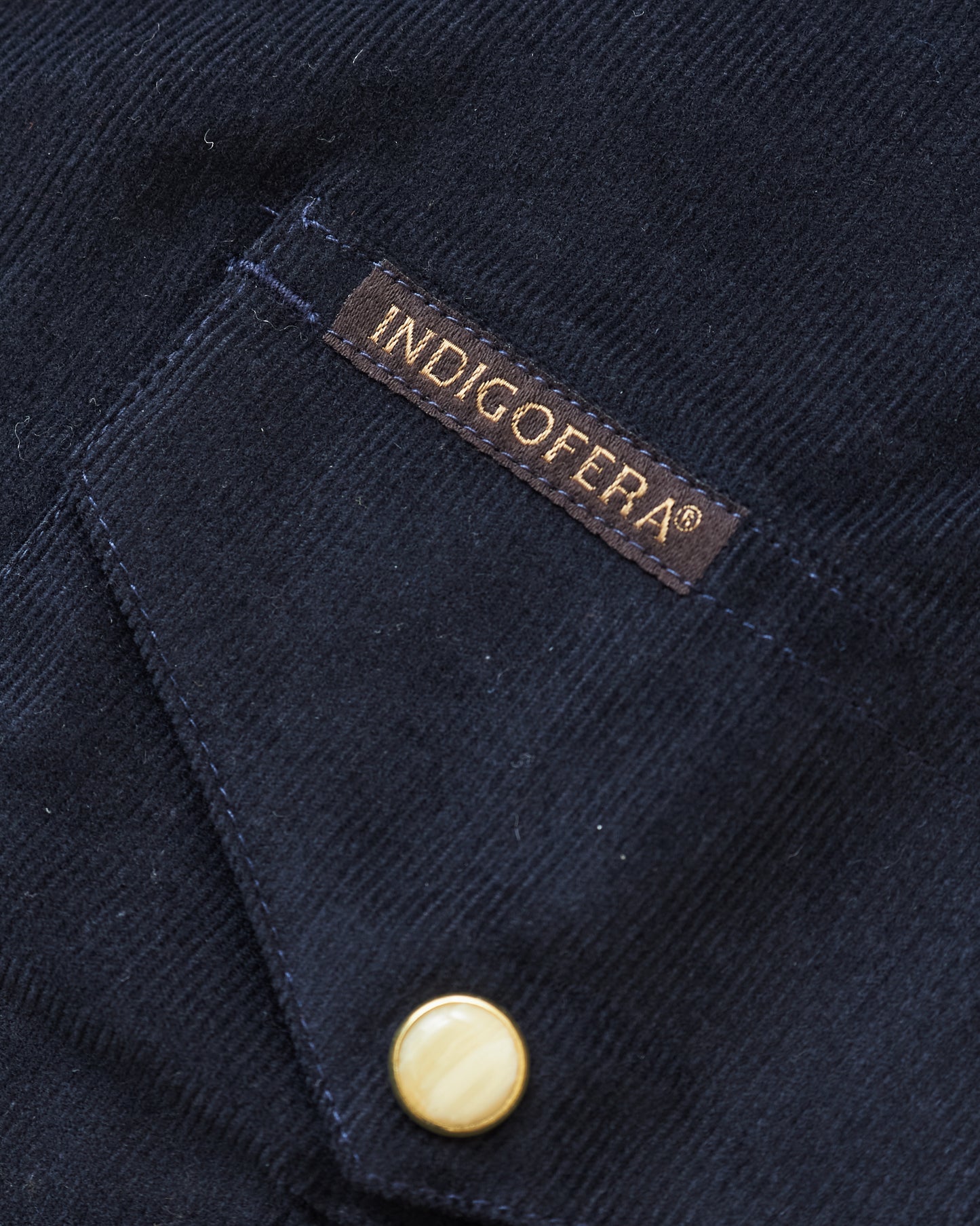 Indigofera Sideras Corduroy Shirt Navy