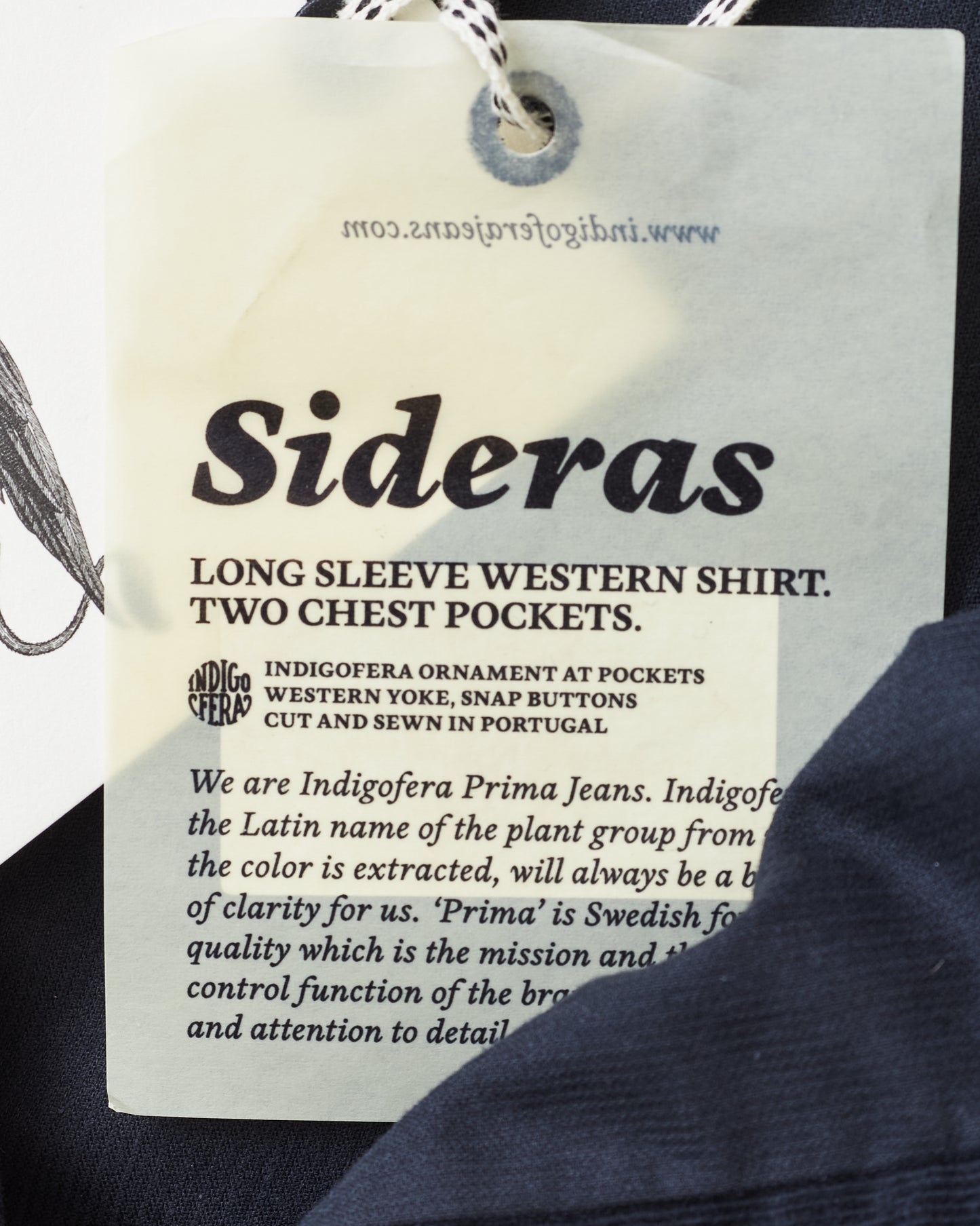 Indigofera Sideras Corduroy Shirt Navy