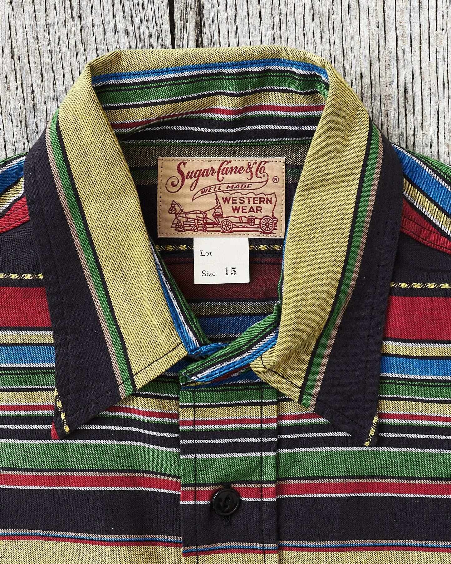 Sugar Cane & Co Long Sleeve Border Work Shirt SC29247