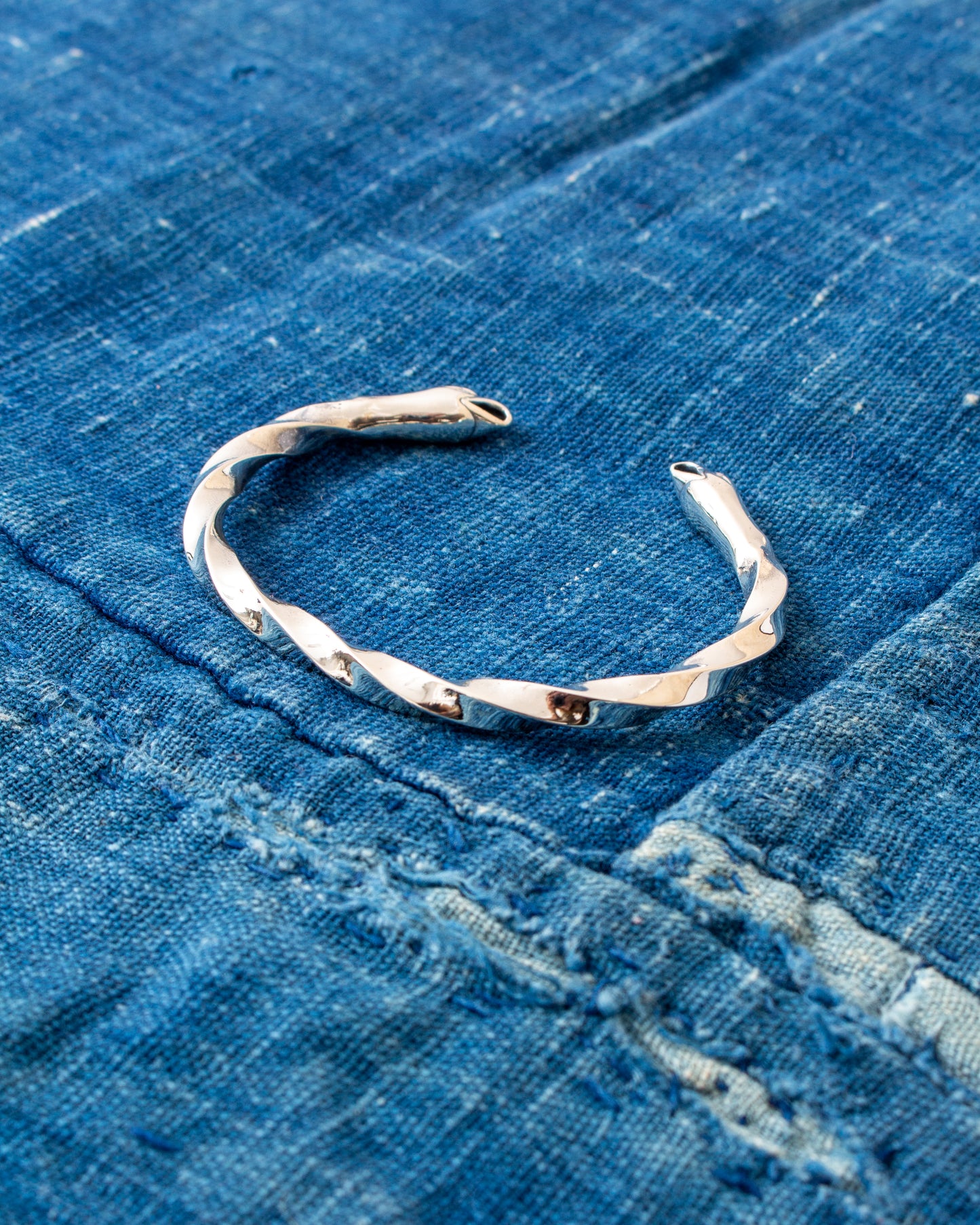 Larry Smith Double Eagle Head Twisted Silver Bracelet EFBR-0002
