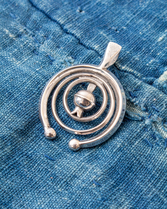 Larry Smith Circle Naja Silver Pendant Top NL-0123