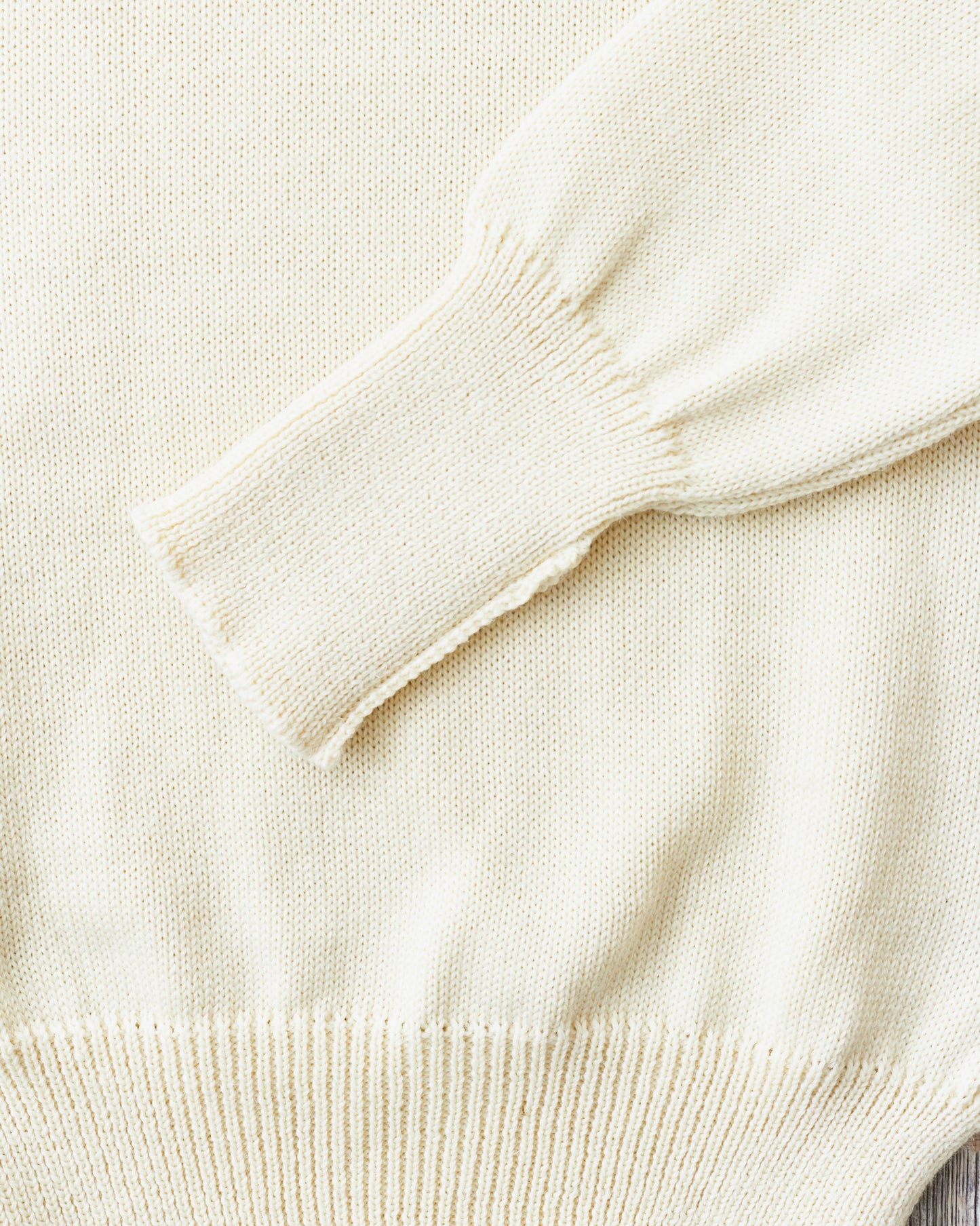 North Sea Clothing The Submariner Roll Neck Wool Sweater Ecru