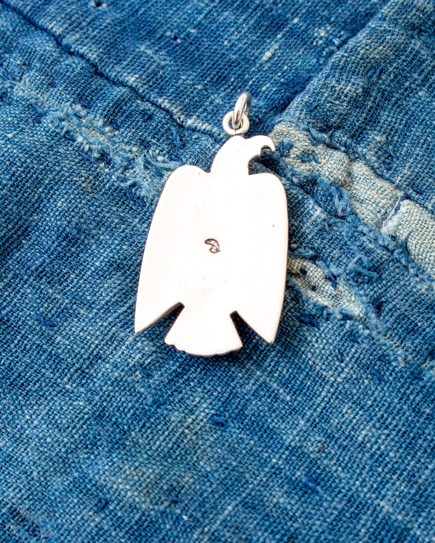 Larry Smith NL-0126 Classic Eagle Turquoise Silver Pendent Top