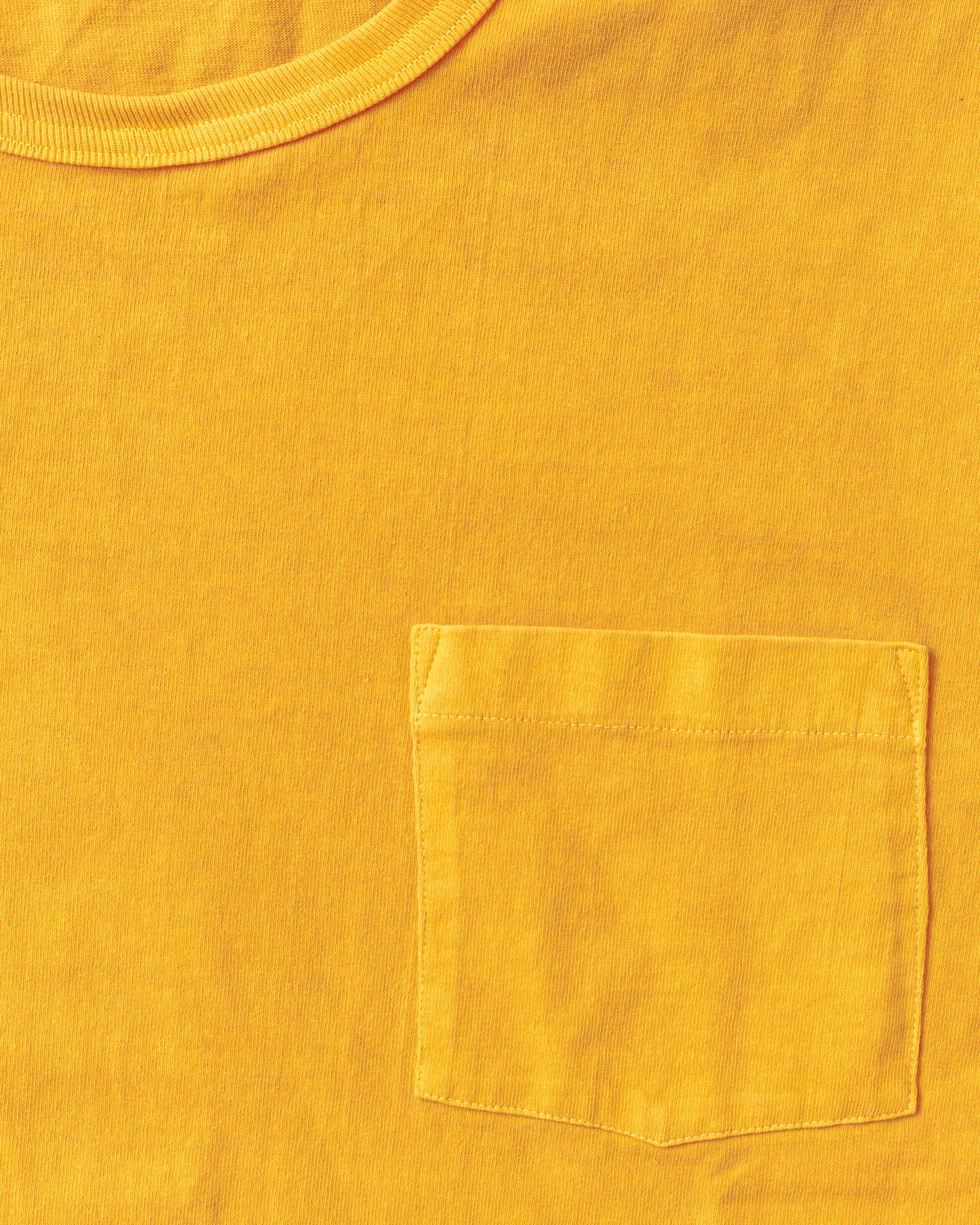Whitesville Lot No. WV79531 Pigment Dye Pocket T-Shirt Yellow