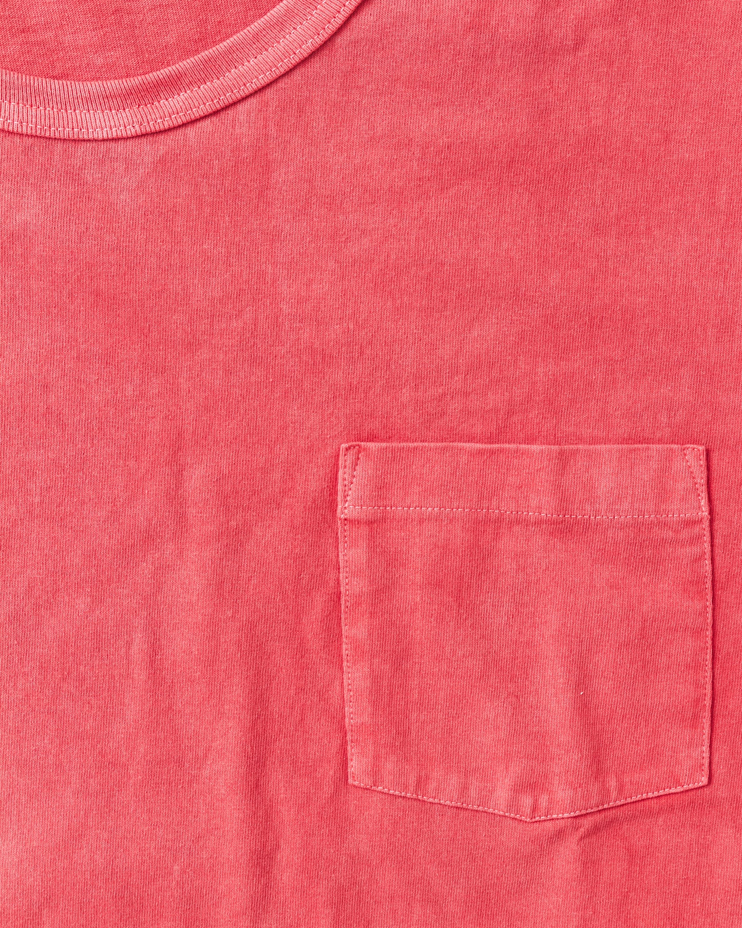 Whitesville Lot No. WV79531 Pigment Dye Pocket T-Shirt Red
