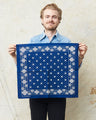 Warehouse & Co Lot 5227 Selvedge Indigo Bandana Geometric Pattern