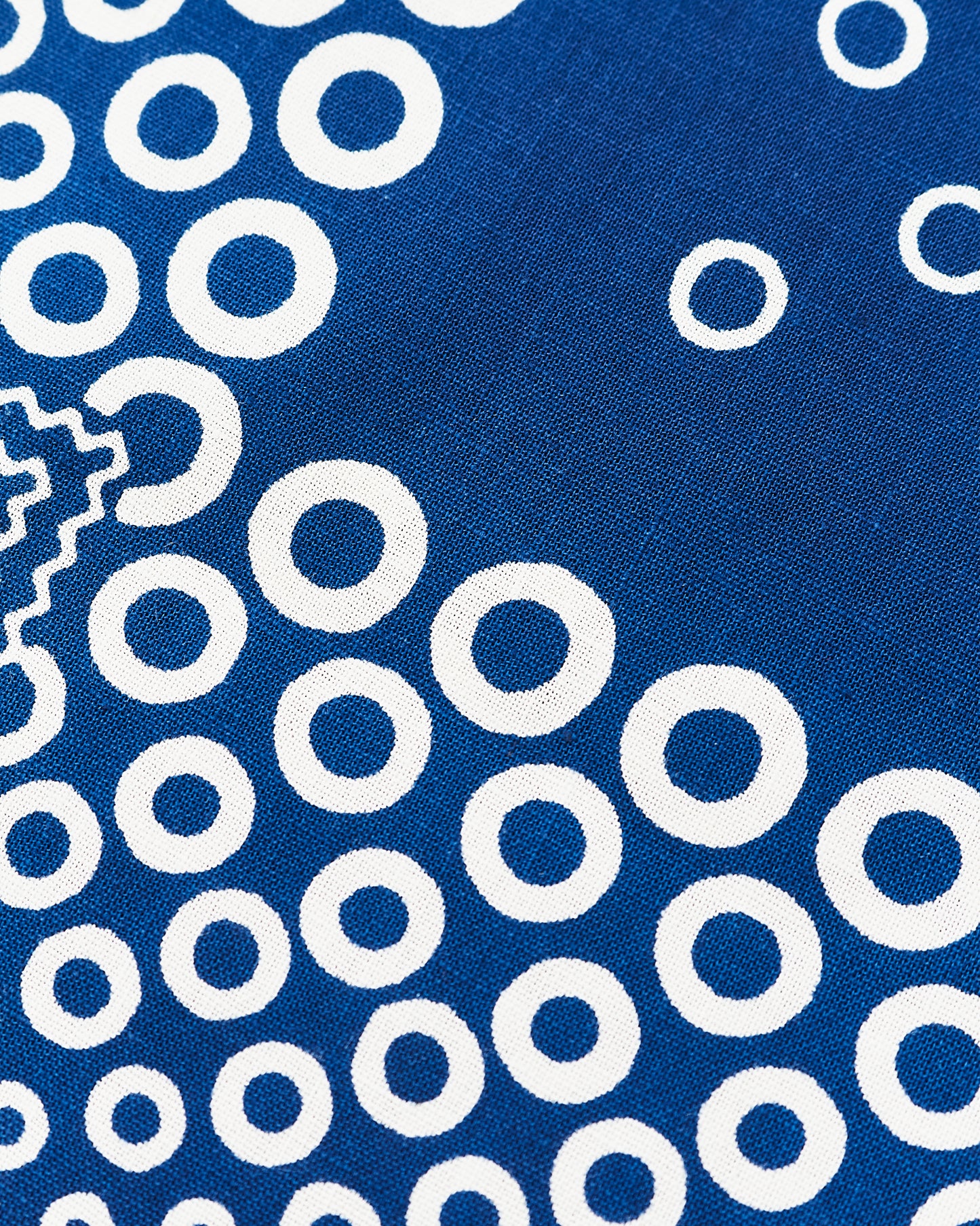 Warehouse & Co Lot 5227 Selvedge Indigo Bandana Circle Pattern