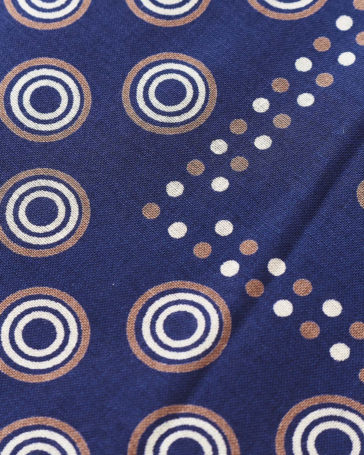 Warehouse & Co Lot 5228 Selvedge Bandana Double Circle Pattern Navy
