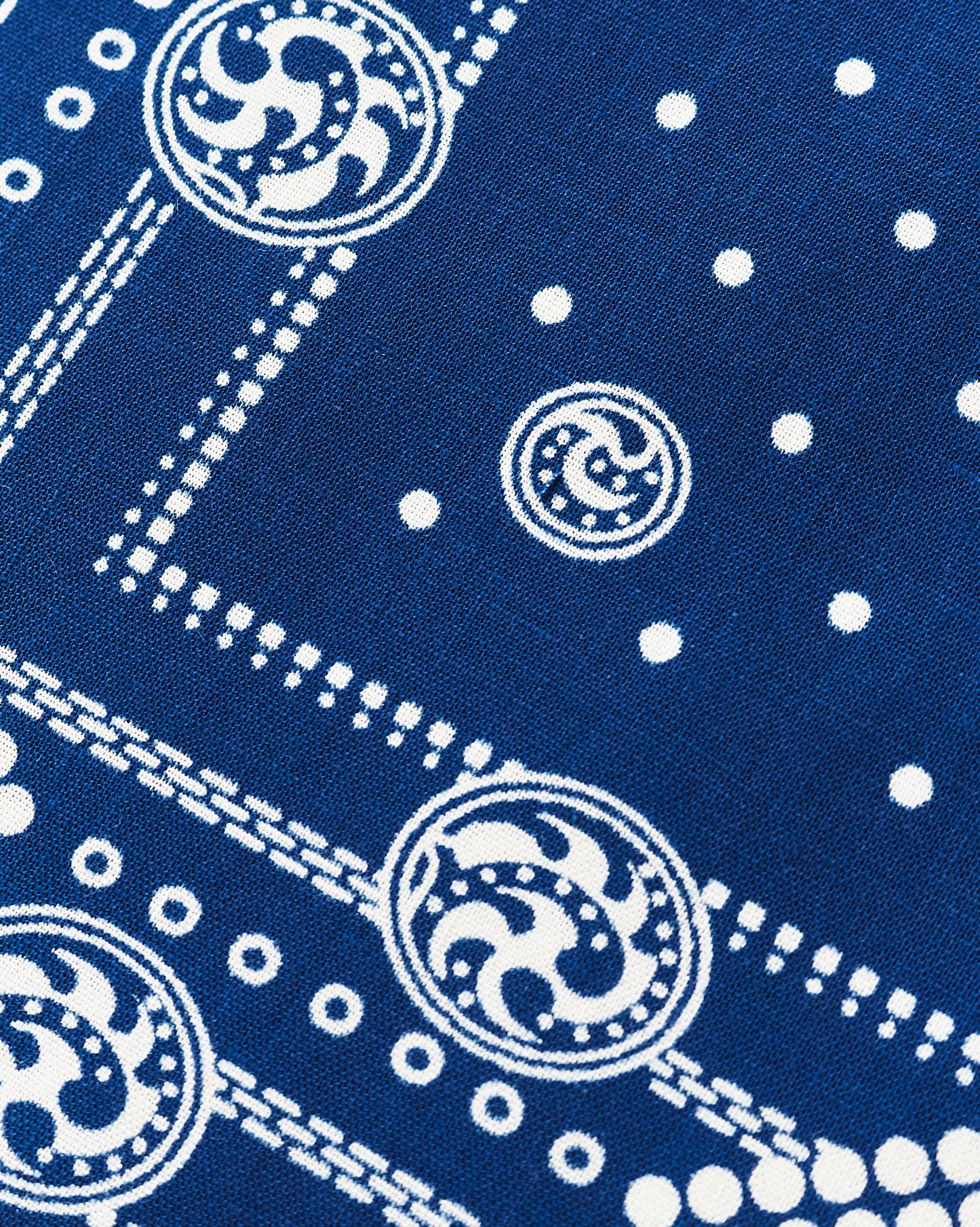 Warehouse & Co Lot 5227 Selvedge Indigo Bandana Geometric Pattern