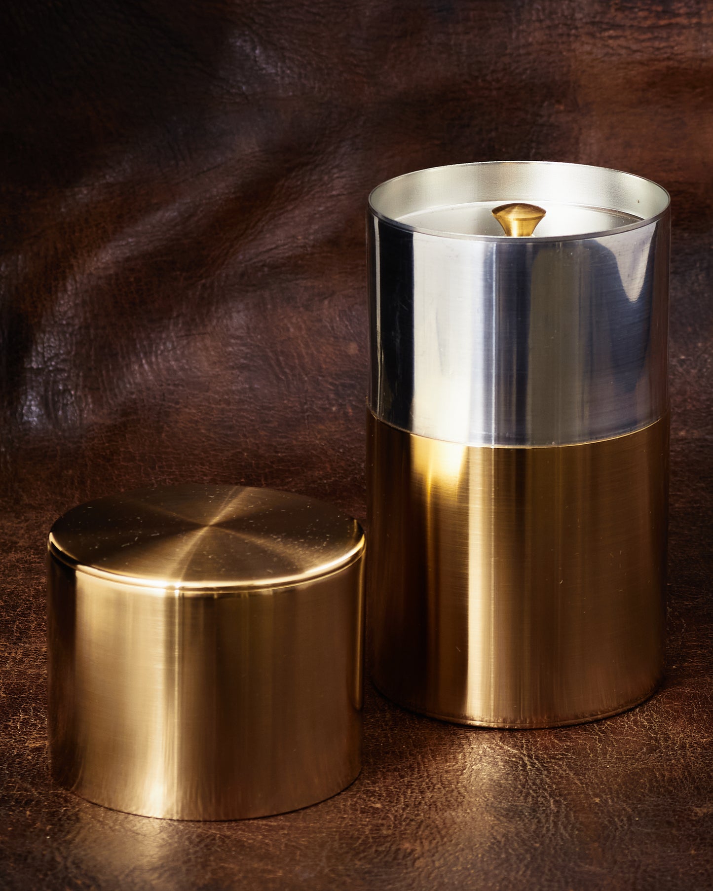 Kaikado Tea Caddy Brass Long 200g