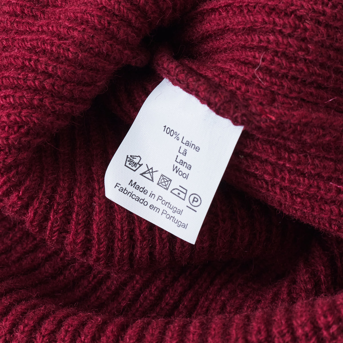 Indigofera Radec Rib Knit Wool Cap Ruby
