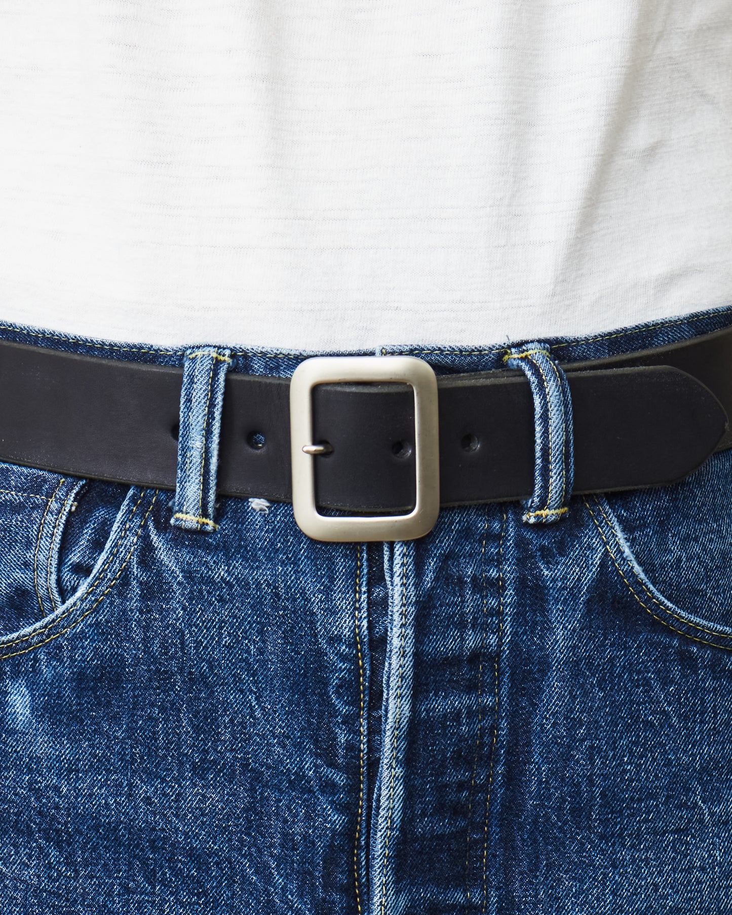 Sugar Cane & Co. Garrison Black Leather Belt SC02320