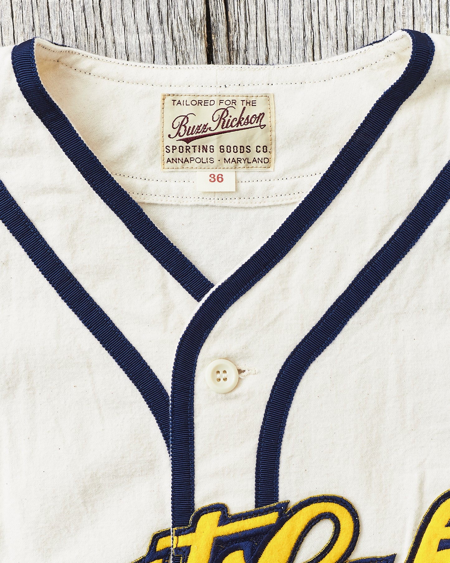 Buzz Rickson's Baseball Shirt Great Lakes Off-white BR39269