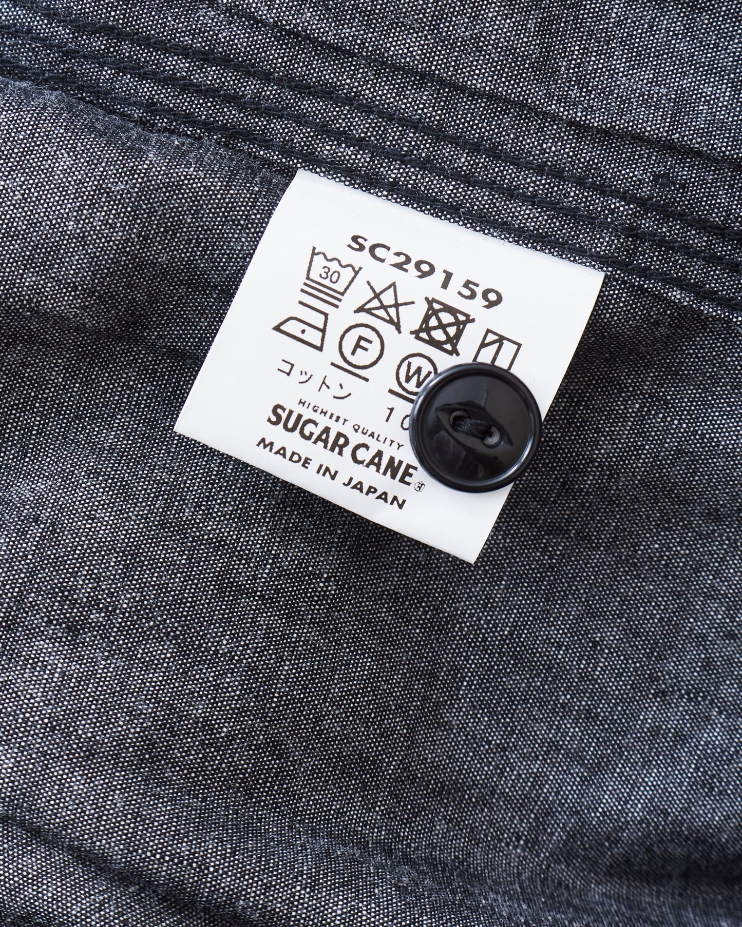 Sugar Cane & Co. Black Chambray Work Shirt SC29159