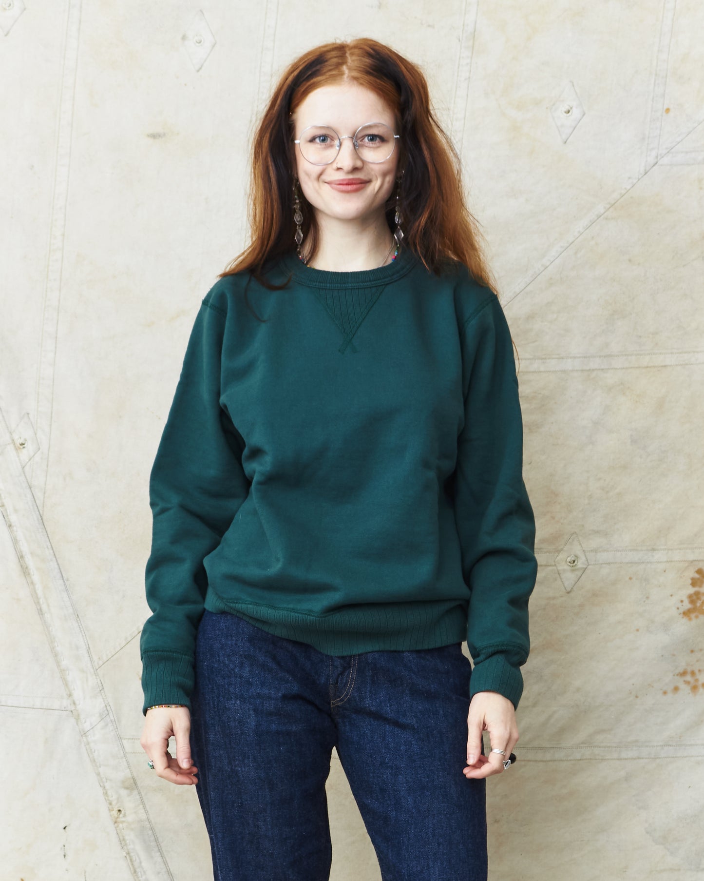 Whitesville Heavyweight Loop-Wheeled Sweatshirt Green WV67728