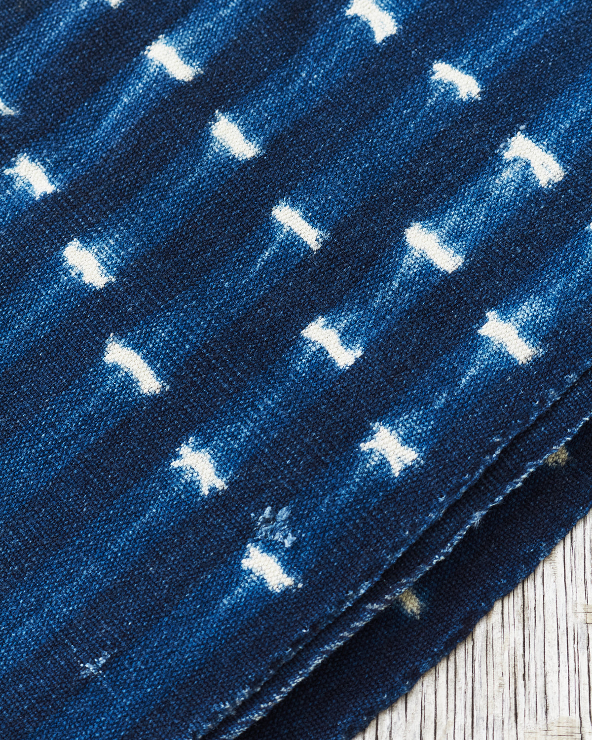 African Indigo Textile Resist Dye Scarf no. 4