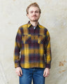 Sugar Cane & Co Twill Check Work Shirt Yellow SC29152