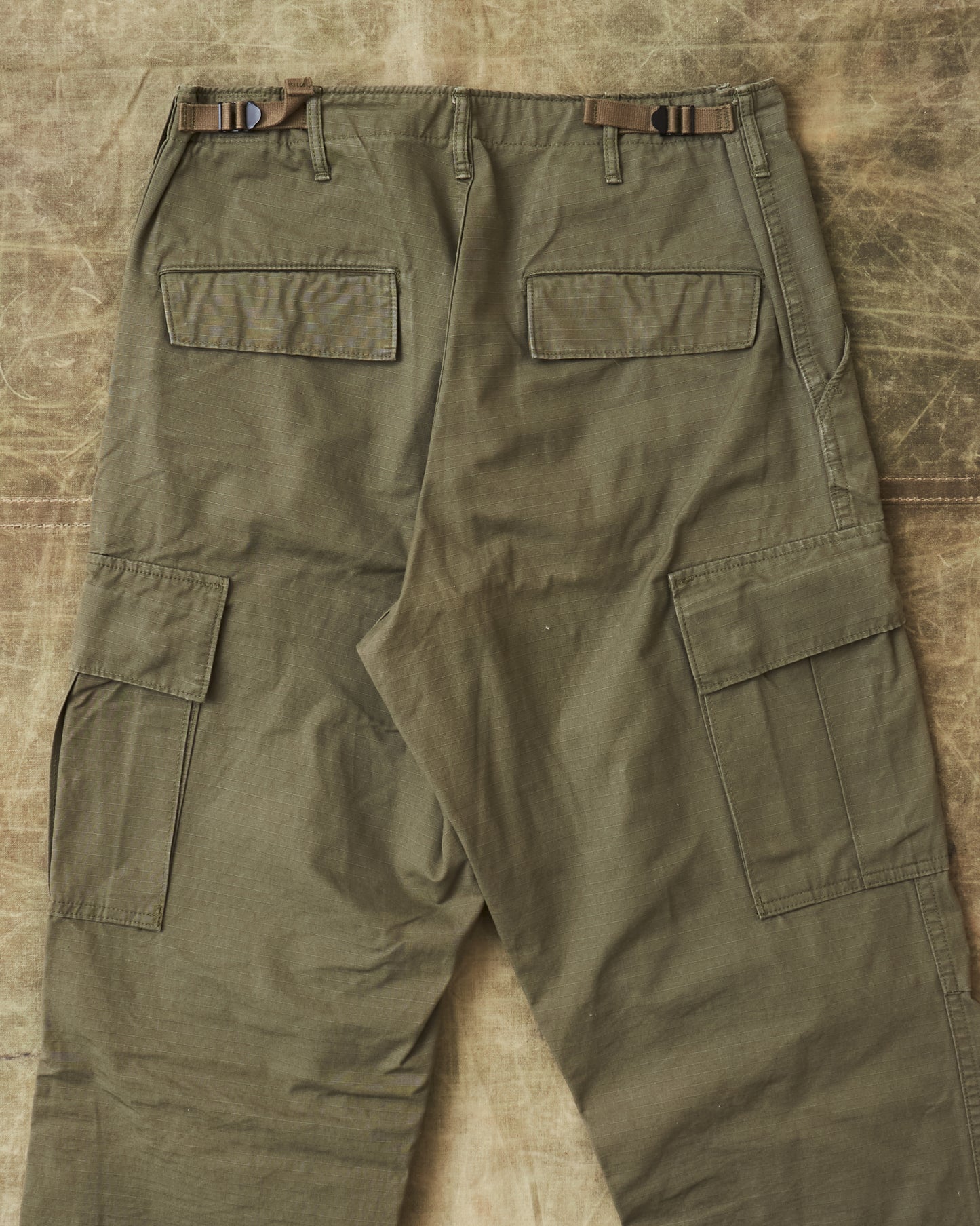 Second Hand OrSlow Vintage Fit Ripstop Cargo Pants Green EU XS / JPN 1