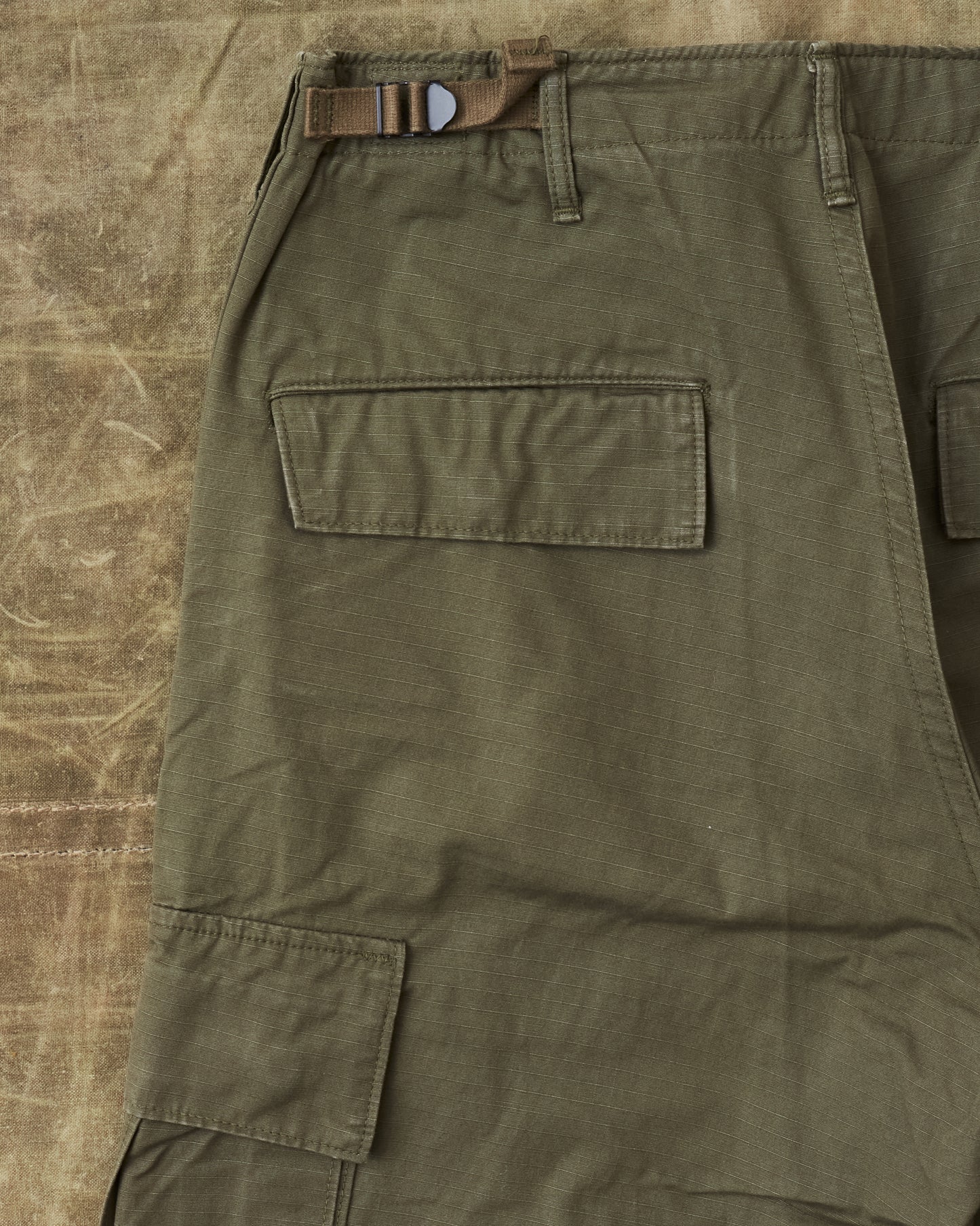 Second Hand OrSlow Vintage Fit Ripstop Cargo Pants Green EU XS / JPN 1