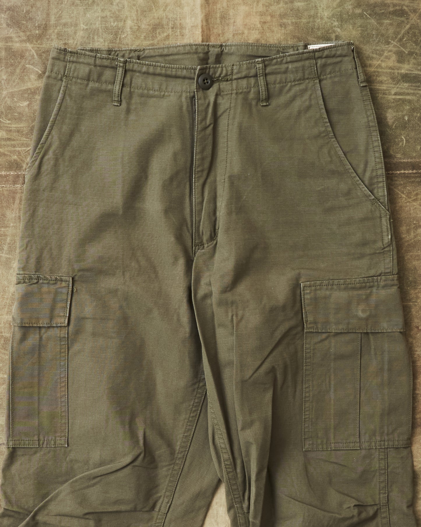 Second Hand OrSlow Vintage Fit Ripstop Cargo Pants Green EU XS / JPN 1