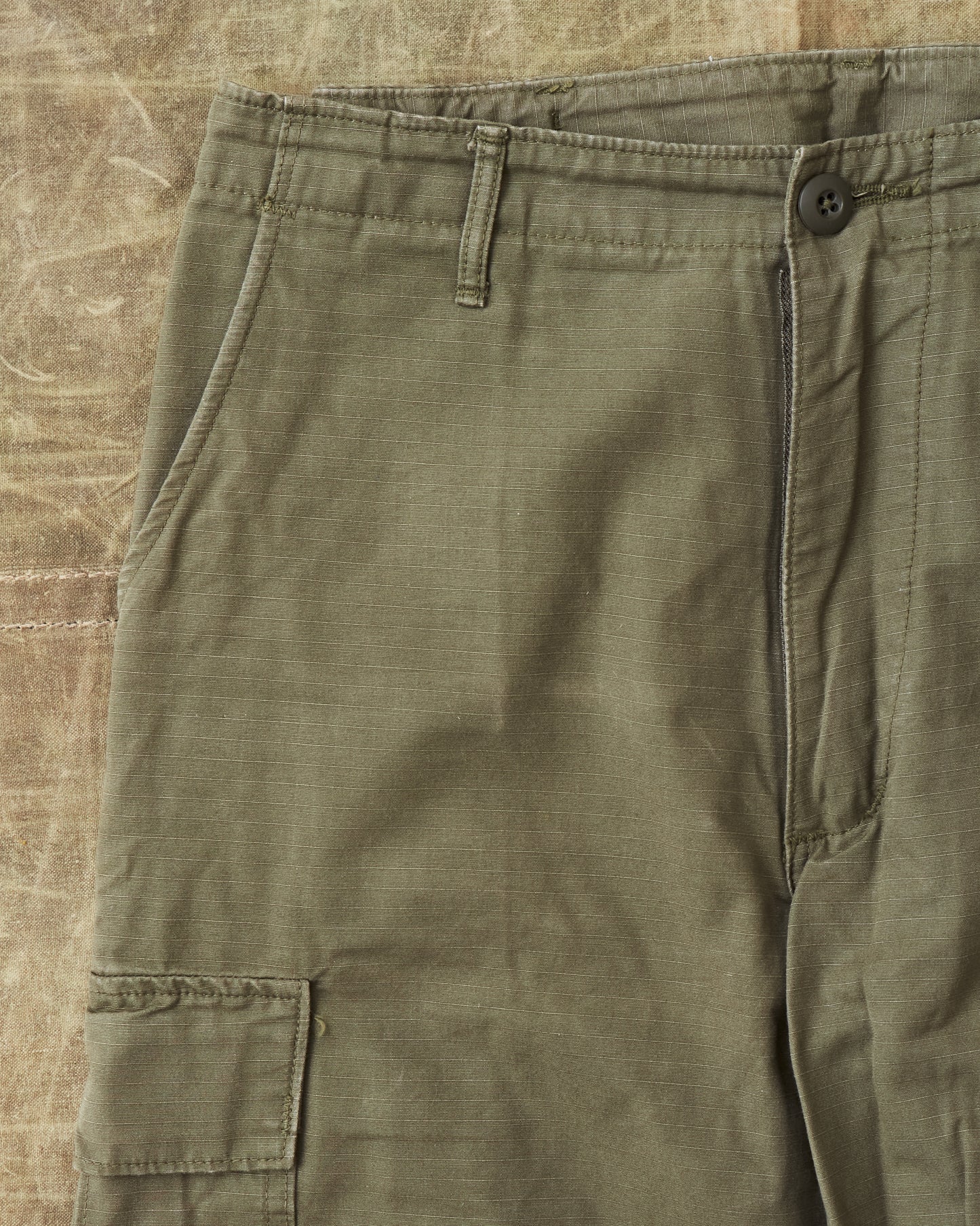 Second Hand OrSlow Vintage Fit Ripstop Cargo Pants Green EU XS / JPN 1