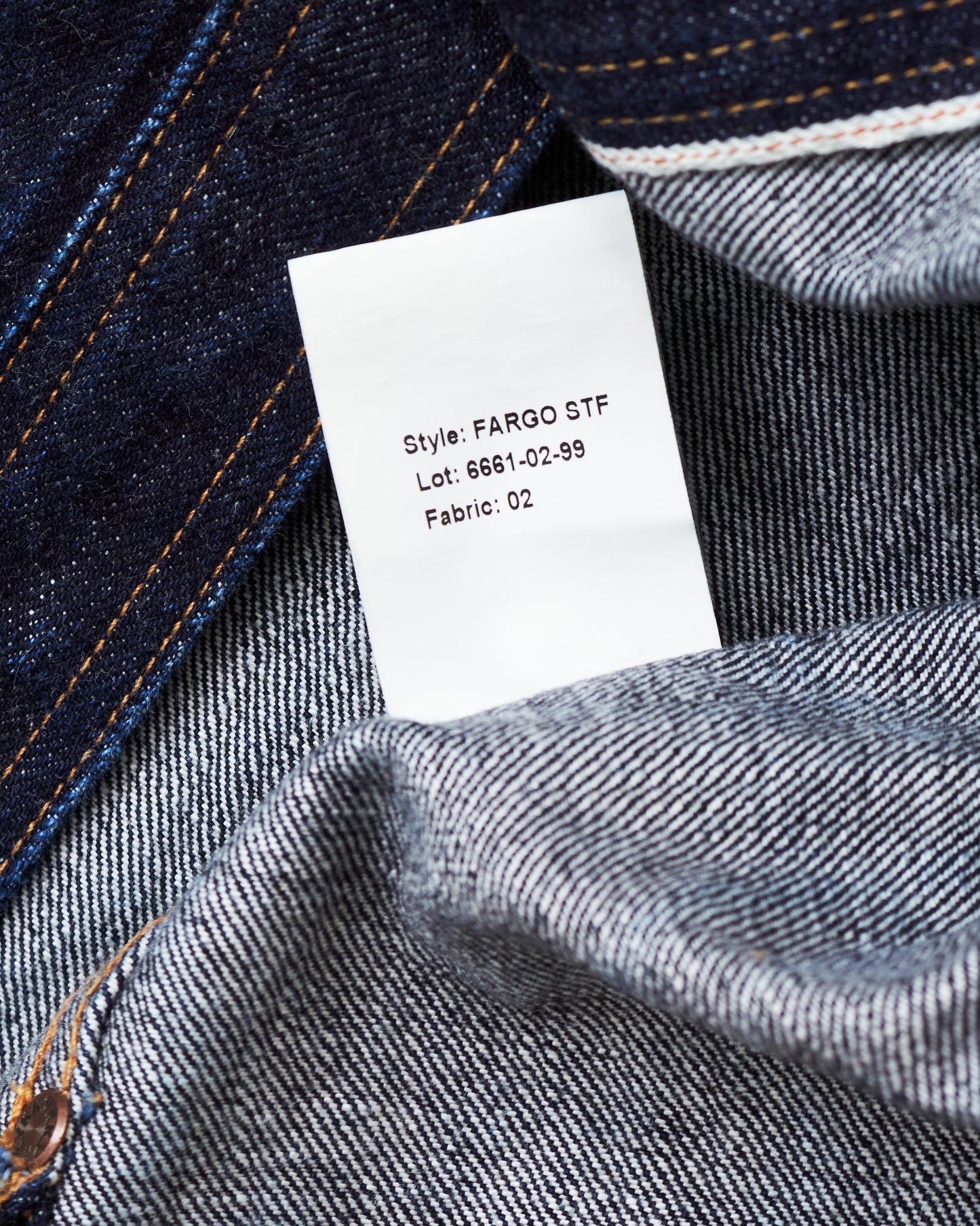 Second Hand Indigofera Fargo STF Fabric 02 Denim Jacket Size L