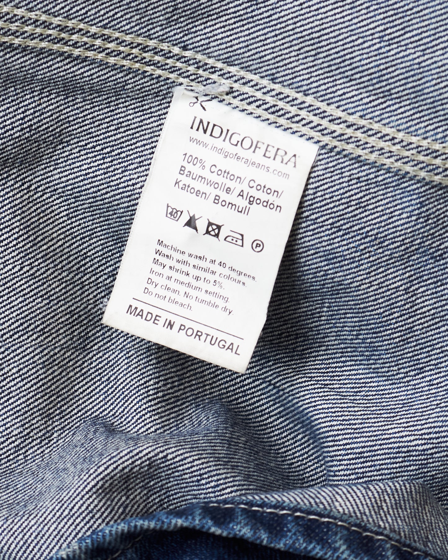 Second Hand Indigofera Fabric 68 Denim Jacket Size L