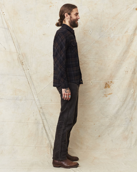 Indigofera Bryson Flannel Check Black Overdyed