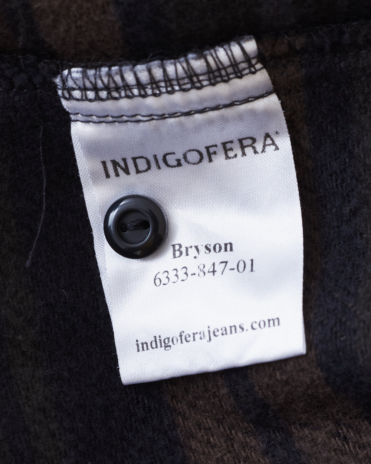 Indigofera Bryson Flannel Check Black Overdyed