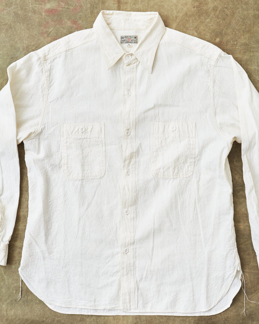 Second Hand Buzz Rickson's White Chambray Shirt White Size XL